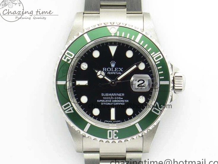MiroTime 0106 Submariner 16610 LV Green No Rehaut Engraving JF 1:1 Best Edition On SS Bracelet SH ZeroBulk 3543